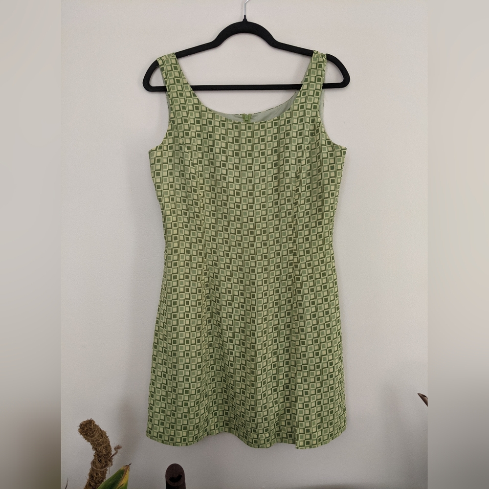 Retro vintage EXCHANGE green mini shift dress